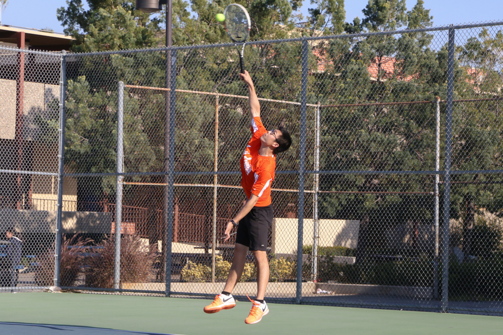 Thumbnail for Boys’ tennis earns first league victory in dominant fashion