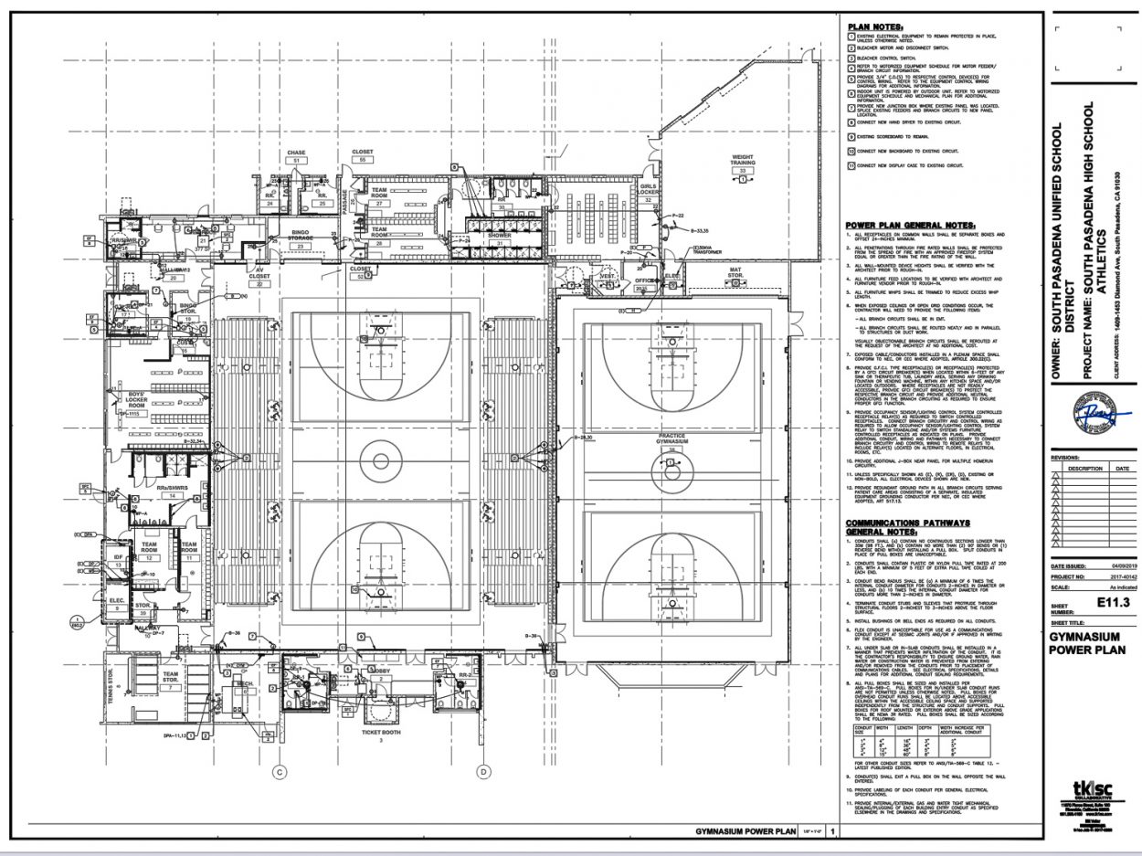 gym blueprint inside