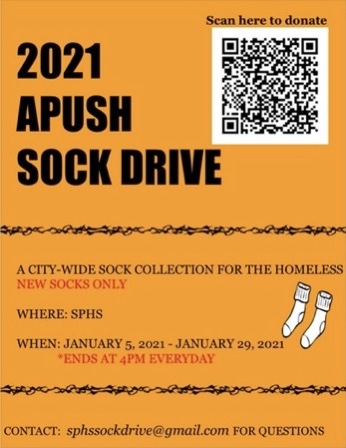Thumbnail for APUSH students aid people experiencing homelessness through annual sock drive