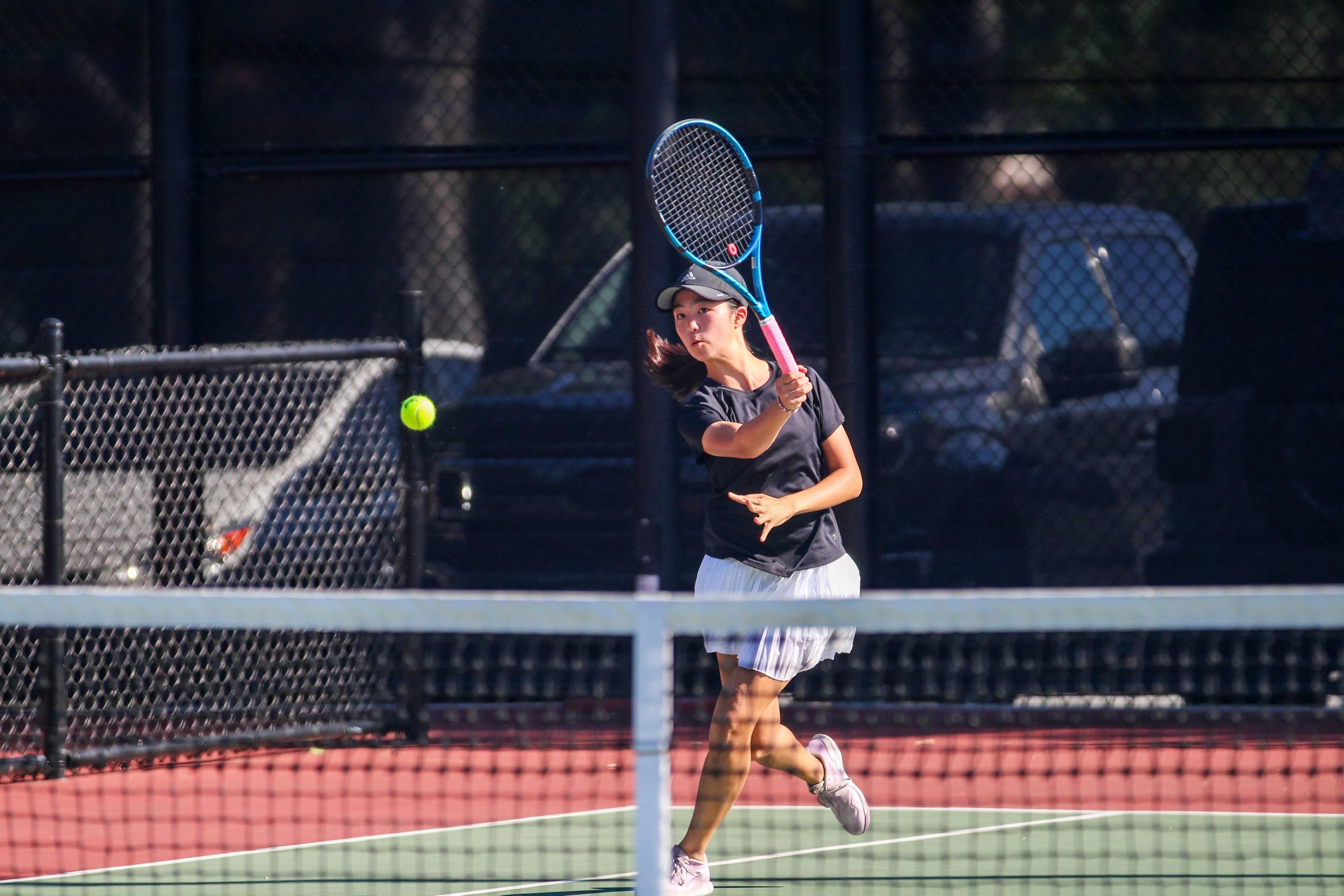 Girls tennis bests Marshall in home match