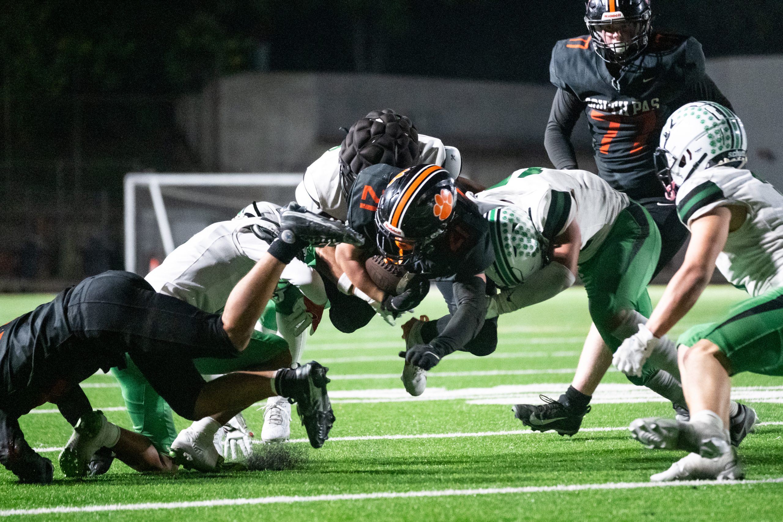 Football upholds winning streak in suspenseful Senior Night game against Monrovia