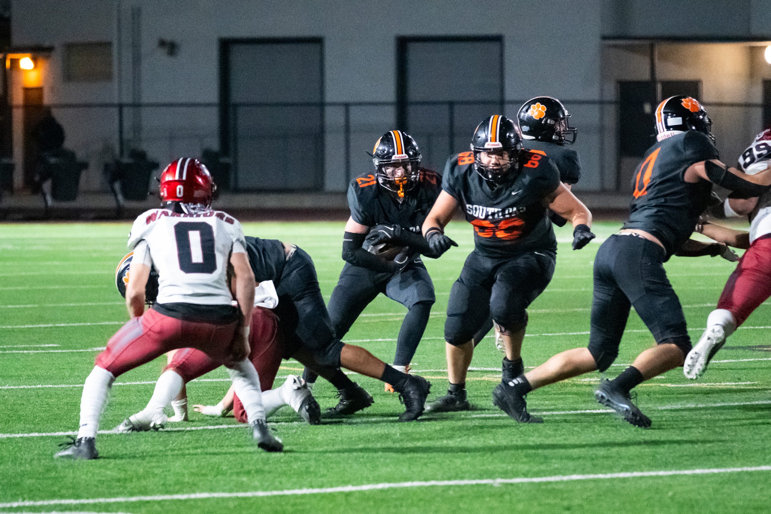 Football triumphs over Patriot High School in first-round playoffs