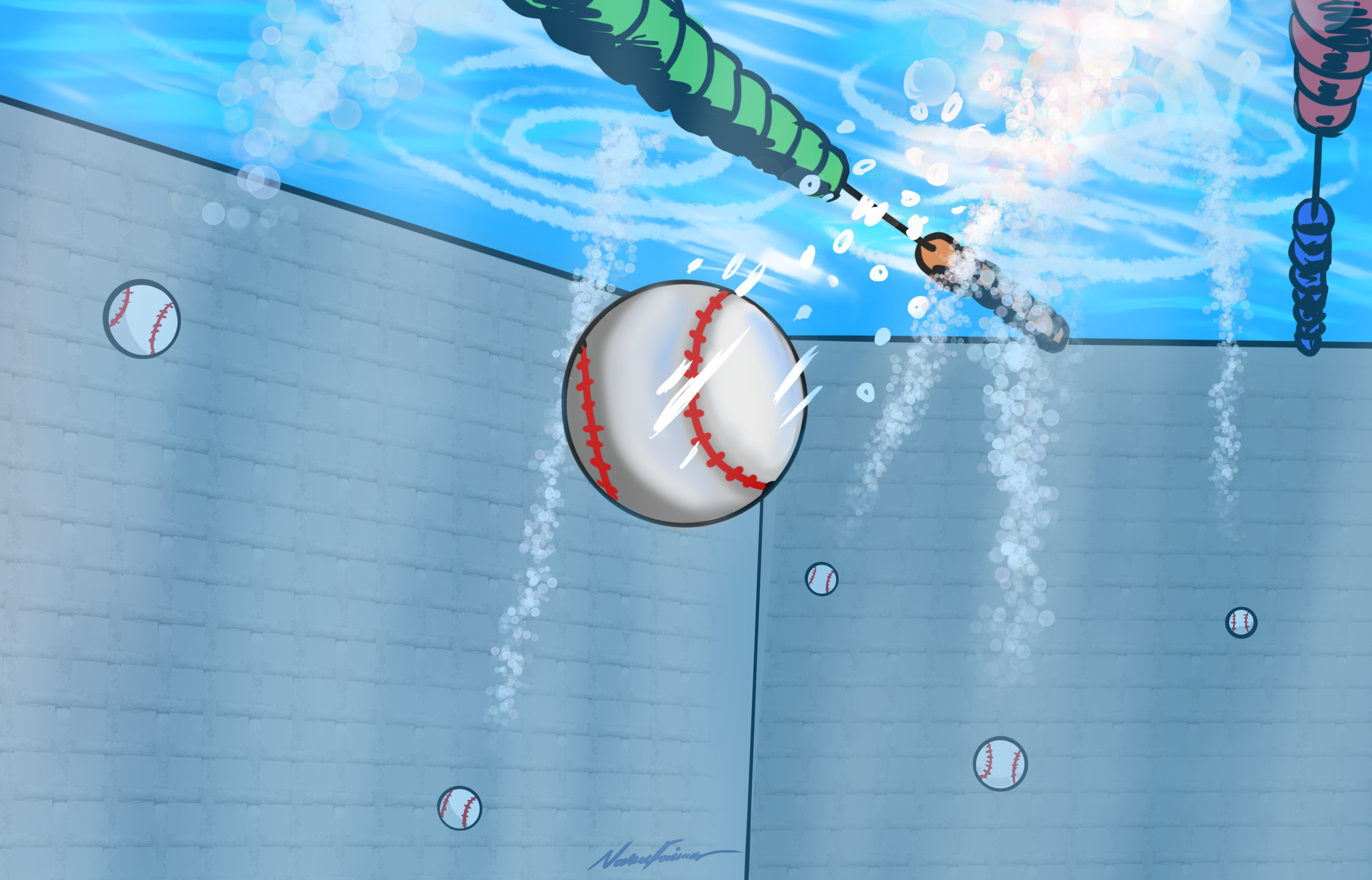 How baseballs end up in the SPHS pool and track